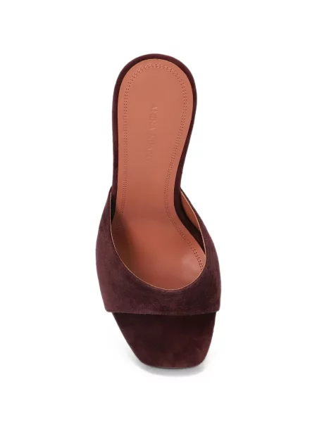 Sandale Amina Muaddi din piele de căprioară violet