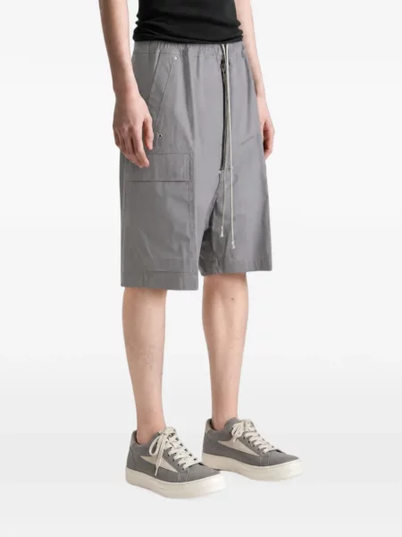 Pantaloni scurți cargo Rick Owens cu cordon gri