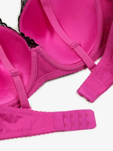 Sutien Lanomira cu fucsia negru