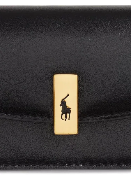 Кожаный кошелек Polo Ralph Lauren черный