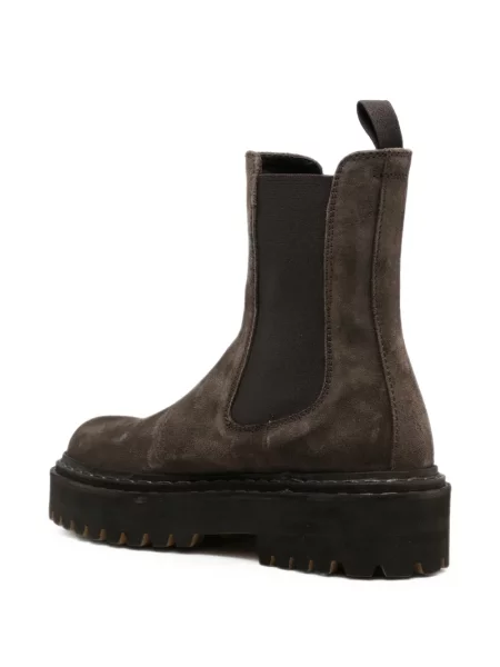 Botine Officine Creative din piele de căprioară maro