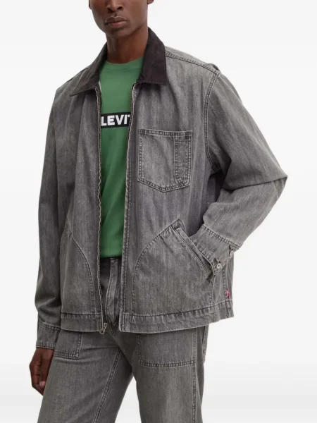 Blugi drepți Levi's® zdrențuiți negru