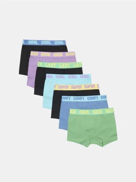 Sinsay boxerky s nápisem 7 pack vícebarevná