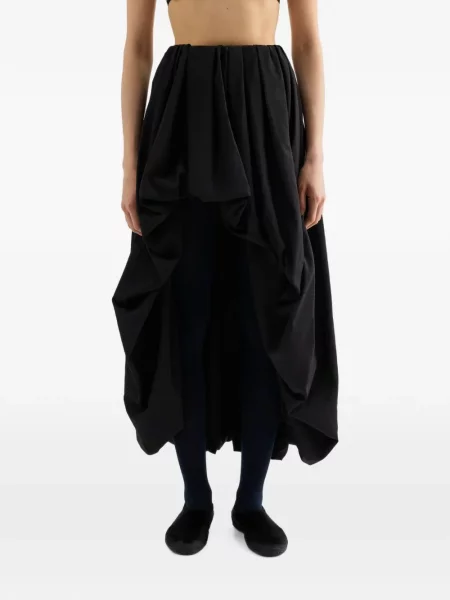 Tafta ușor fustă Jil Sander negru