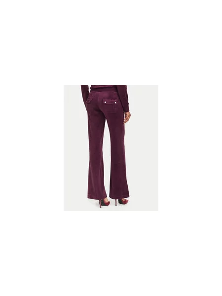 Juicy Couture Hlače Layla vinsko rdeča