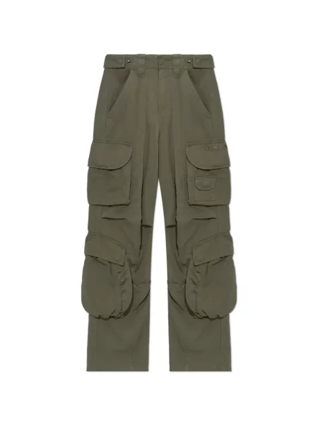 Pantaloni cargo Balmain cu broderie verde