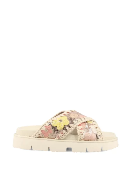 Sandály Mou s flitry bez podpatku