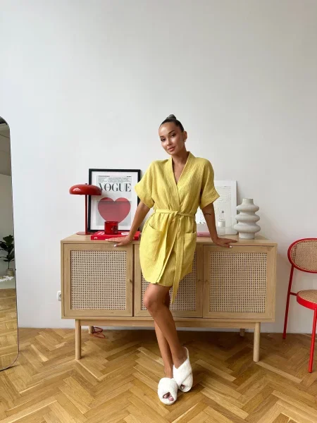 Cosy Халат Гірчичний 