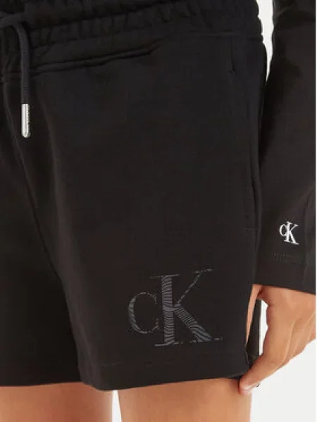 Calvin Klein Jeans Sportiniai šortai Iridescent juoda