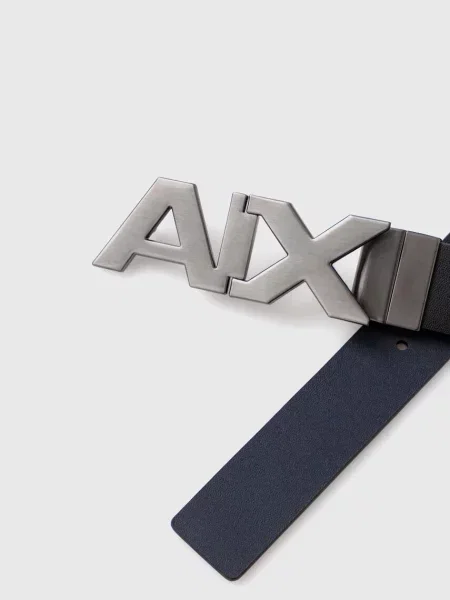 Шкіряний ремінь Armani Exchange чорний