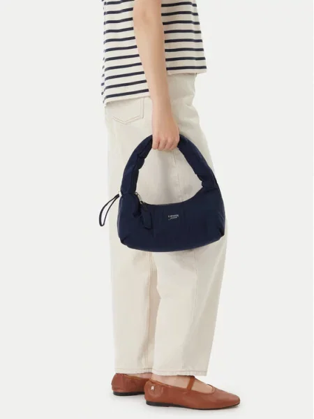 Tommy Jeans Дамска чанта Metal Logo Padded Strap Shoulder Bag Тъмносин