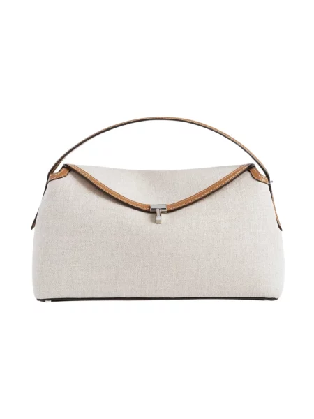 Kopertówka Toteme skórzana beżowa