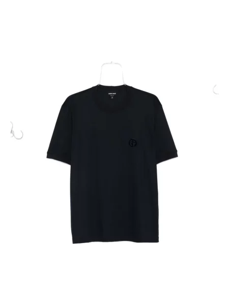 Тениска Giorgio Armani бродирана синьо