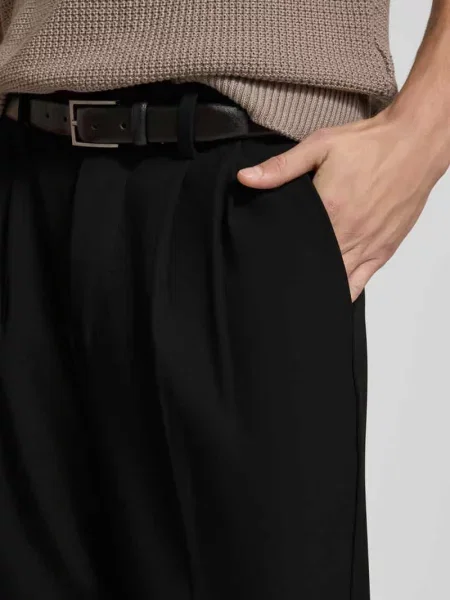 Spodnie o prostym kroju z dodatkiem model Grant' Casual Friday czarne