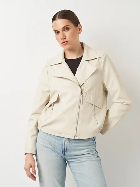 Кожаная куртка Ricco Grande белая