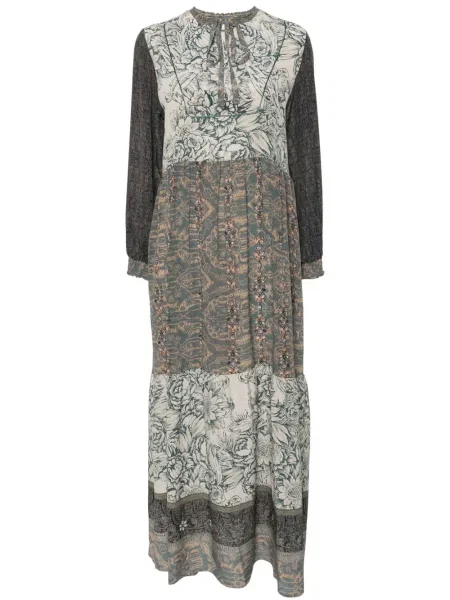 Maksi sukienka maxi Pierre Louis Mascia garniturowa niebieska