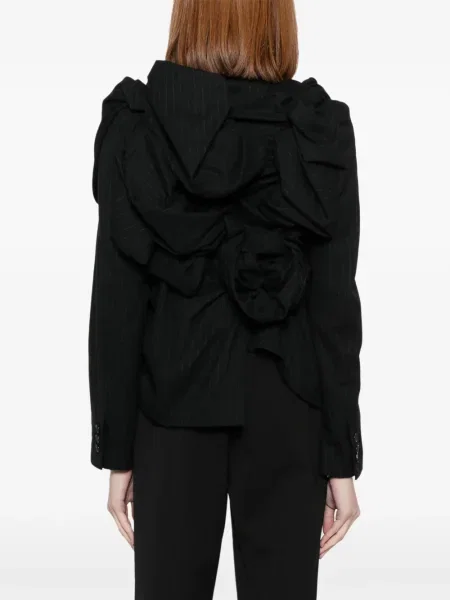 Яке Comme Des Garçons с драперии черно
