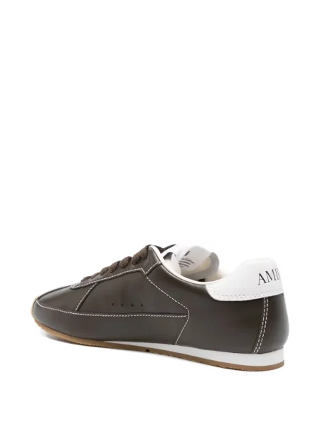 Sneakerși Amiri din piele fără toc maro