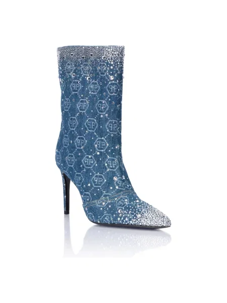 Botki Philipp Plein niebieskie