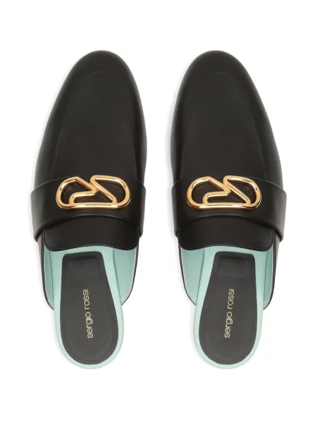 Papuci tip mules Sergio Rossi negru