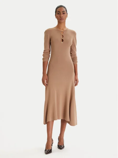KARL LAGERFELD Rochie tricotată bej