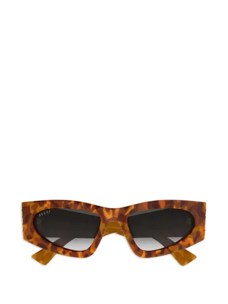 Ochelari de soare Gucci Eyewear cu imprimeu geometric maro