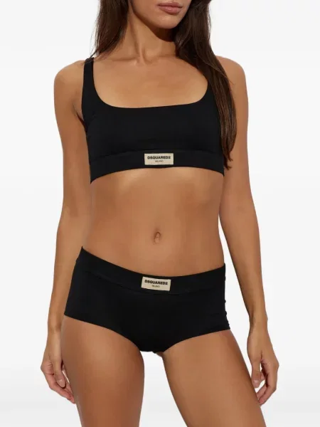 Pantaloni culottes Dsquared2 negru