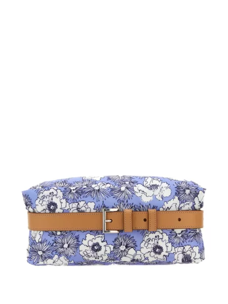 Curea Prada cu model floral cu imagine albastru