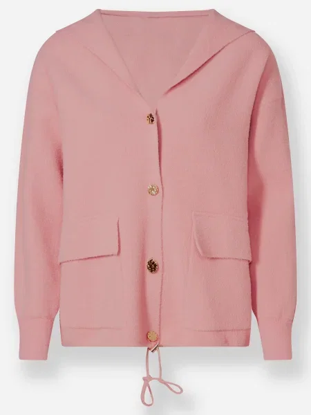 Heine Geacă tricotată roz