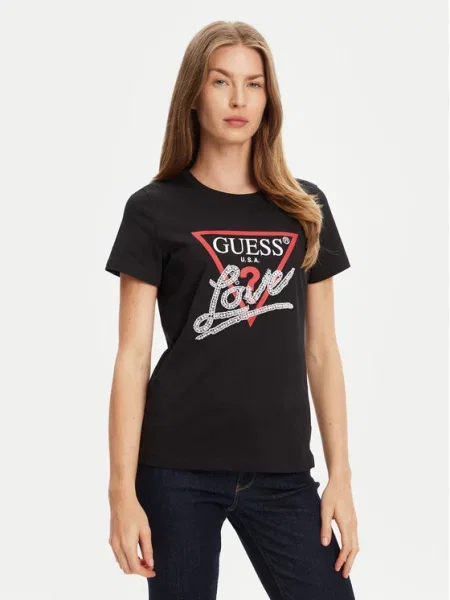 Guess T-Shirt czarny