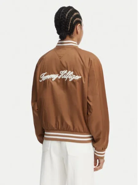 Bunda bomber Tommy Hilfiger hnědá