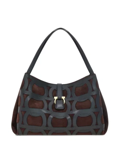 Geantă shopper Ferragamo maro