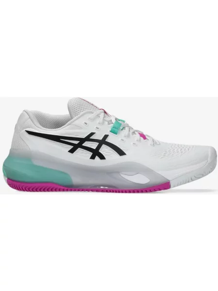 Buty do biegania ASICS Gel-Resolution X Clay czarny zielony różowy 40 biały