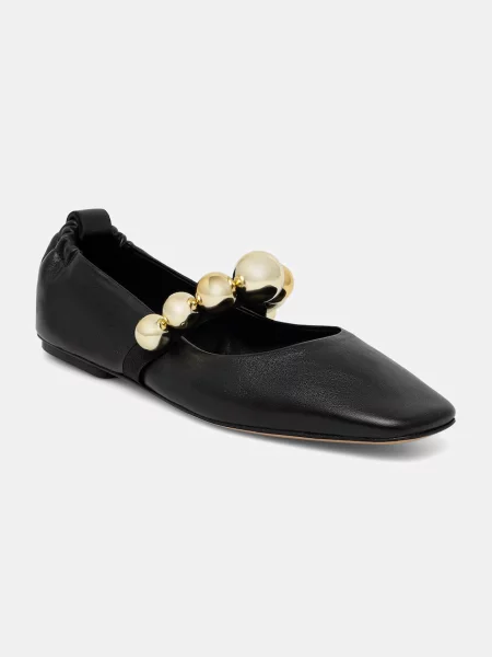 Kožené baleríny Souliers Martinez FLAMENCA černé