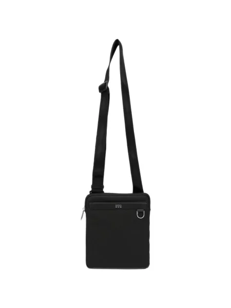 Crossbody torba Boss s autogramom crna