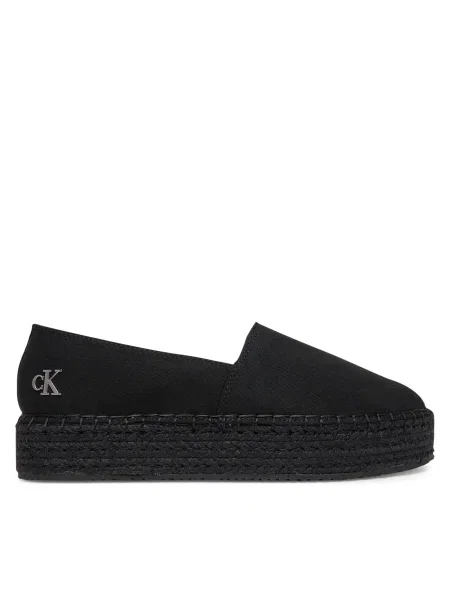 Еспадрили Calvin Klein Jeans FLATFORM ESPADRILLE MG/HDW с платформа черно