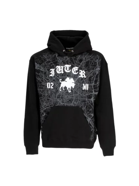 Bluza z kapturem Iuter z logo czarna
