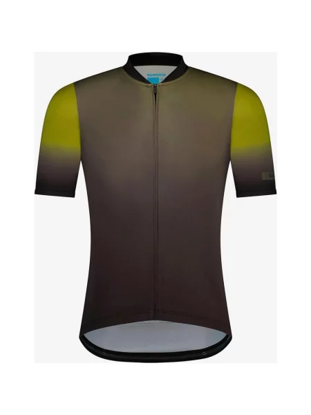 Koszulka rowerowa Shimano Evolve Avventura krótki rękaw zielono-czarna M czarna