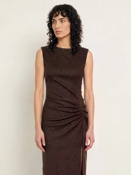 Diane Von Furstenberg Jerseyové Šaty Andie hnědá černá