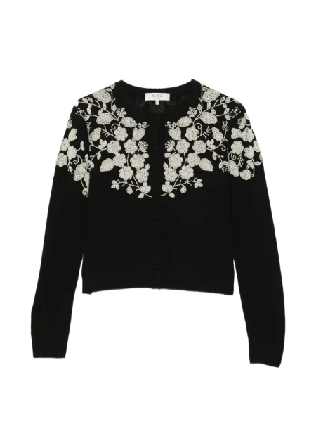 Cardigan Sea cu model floral negru