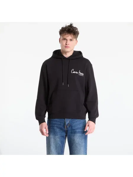 Sweatshirt Calvin Klein Jeans Eu Ck Graphic Hoodie Black L črna