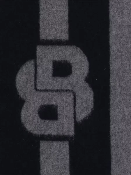 Fular Boss cu franjuri gri
