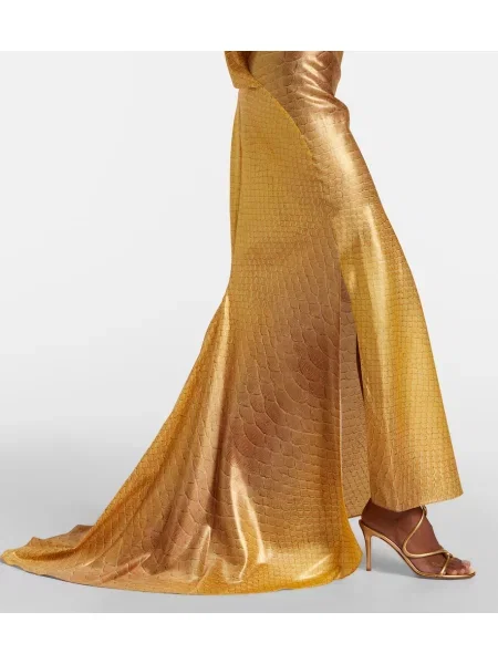 Rochie Roberto Cavalli de mătase cu imagine cu model piele de șarpe