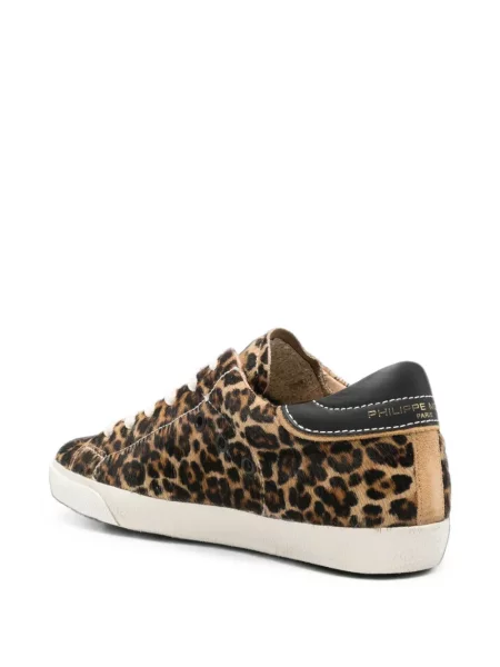 Sneakerși Philippe Model Paris cu imagine cu model leopard maro