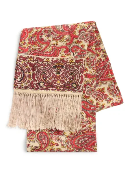 Paisley mintás sál Valentino Garavani rojtokkal