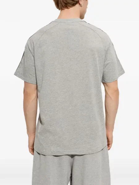 Vestă Adidas alergare cu dungi tricotate albastru
