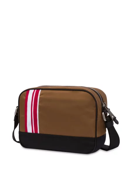 Crossbody taška Moschino s autogramem hnědá