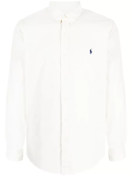 Cămașă Polo Ralph Lauren cu broderie alb