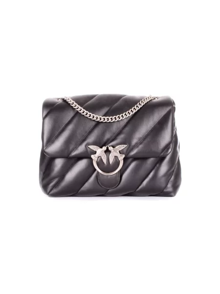 Pinko crossbody kabelka dámska kožená čierna