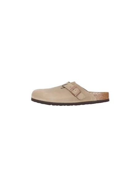 Klapki Birkenstock skórzane brązowe